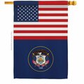 Guarderia 28 x 40 in. USA Utah American State Vertical House Flag with Double-Sided  Banner Garden Yard Gift GU3907313
